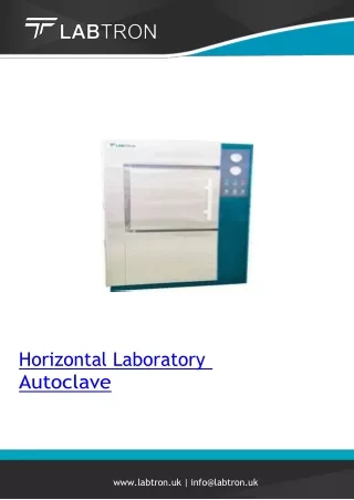 Horizontal Laboratory Autoclave/Net Weight 650 kg