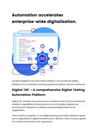 Automation accelerates enterprise-wide digitalization