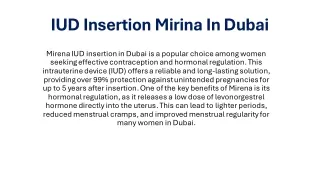 IUD Insertion Mirina In Dubai