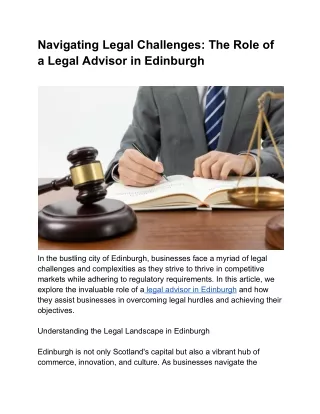 _Legal Advisor in Edinburgh