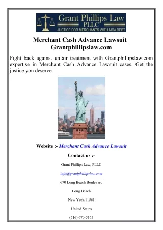 Merchant Cash Advance Lawsuit  Grantphillipslaw