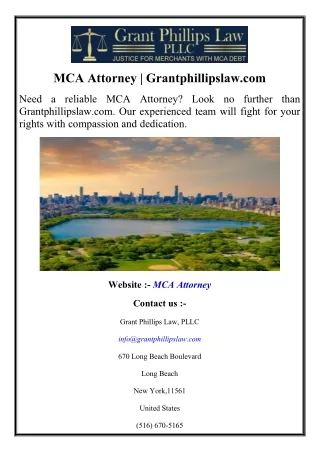 MCA Attorney  Grantphillipslaw