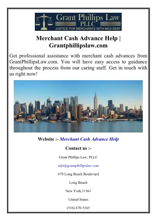 Merchant Cash Advance Help Grantphillipslaw