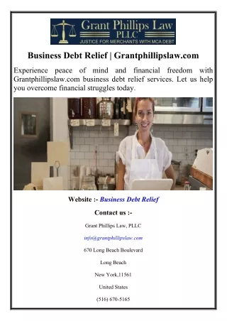 Business Debt Relief  Grantphillipslaw