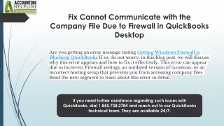 Effective Solutions Getting Windows Firewall is Blocking QuickBooks