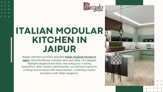 Italian Modular Kitchen In Jaipur | Regalo Kitchens