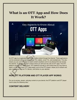 What Is an Ott App and How Does It Work