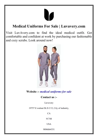 Medical Uniforms For Sale  Luvavery.com