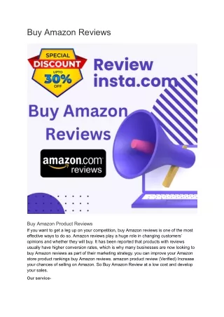 Buy Amazon Reviews