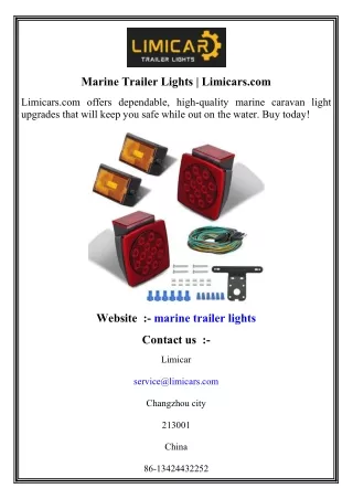 Marine Trailer Lights   Limicars.com