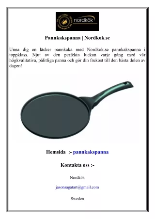 Pannkakspanna . Nordkok.se