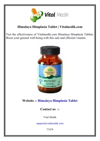 Himalaya Himplasia Tablet   Vitalmedik.com