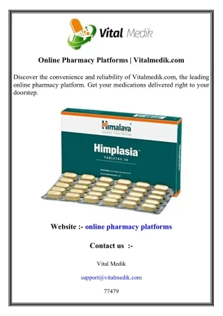 Online Pharmacy Platforms   Vitalmedik.com