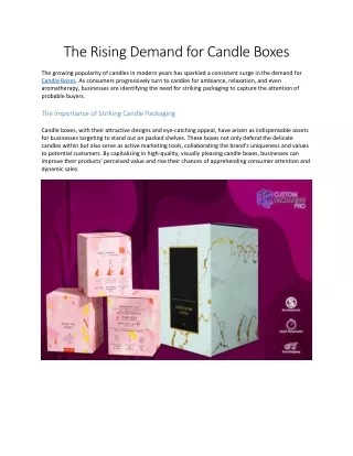 The Rising Demand for Candle Boxes