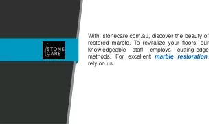 Marble Restoration  Istonecare.com.au