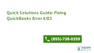 Quick Solutions Guide Fixing QuickBooks Error 6123