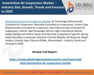 Global Automotive Air Suspension Market