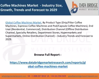 Global Coffee Machines Market