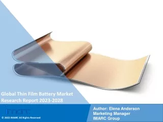 Thin Film Battery Market Size, Share, Trends, Growth, And Forecast 2023-2028