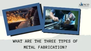 What are the three types of metal fabrication?