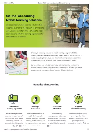 Custom Mobile Learning (mLearning) Solutions _ Kyteway