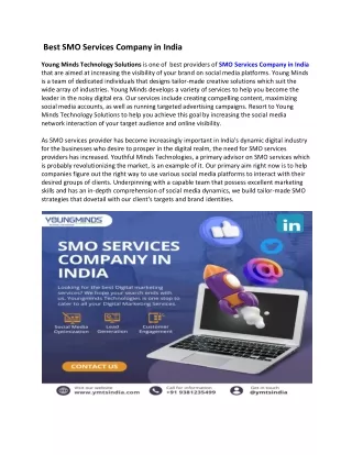 Best SMO Services Company in India