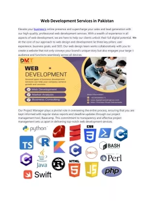 Web Development Services in pakistan.