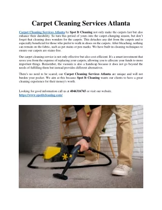 Carpet Cleaning Services Atlanta