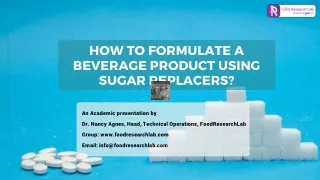 How to formulate a beverage product using sugar replacers