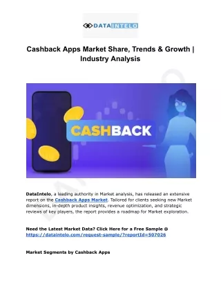 Cashback Apps Market I Global Outlook, Forecast and Analysis