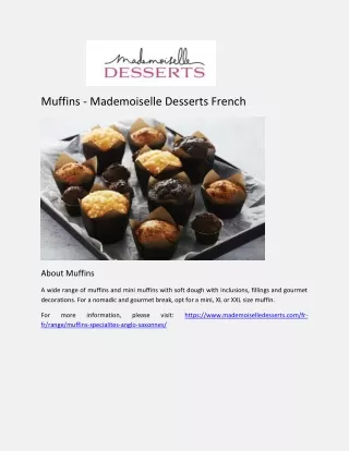 Muffins - Mademoiselle Desserts French