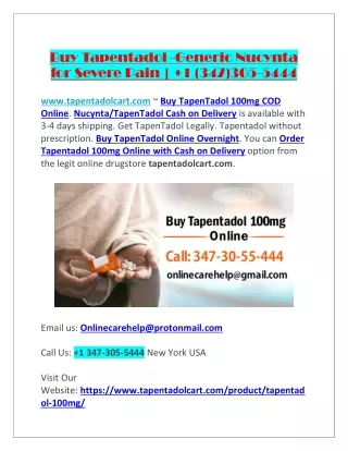 Buy Tapentadol 100mg Online Fast Forward Delivery Available USA