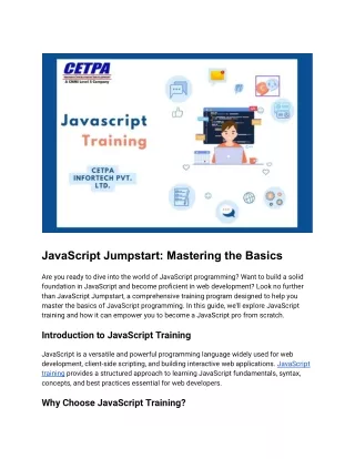 JavaScript Jumpstart_ Mastering the Basics PDF