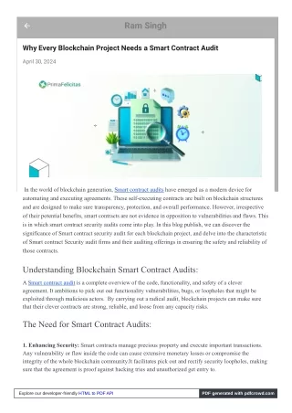 Important Role of Smart Contract Audits in Every Blockchain Project