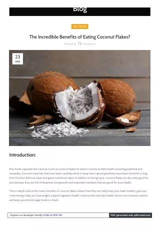 The Ultimate Guide to Coconut Flakes and Their Benefits
