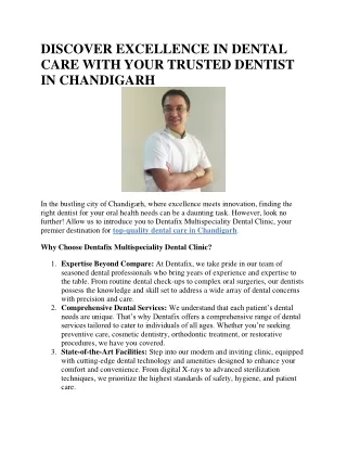 Best Dentist Chandigarh