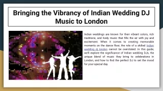 Indian Wedding DJ