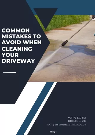 Common Mistakes to Avoid When Cleaning Your Driveway