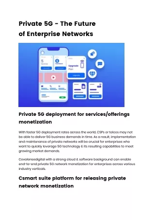 Private 5G - The Future of Enterprise Networks