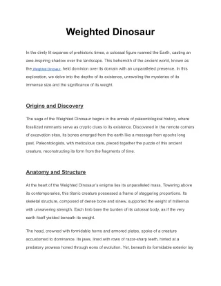 Weighted Dinosaur (1)