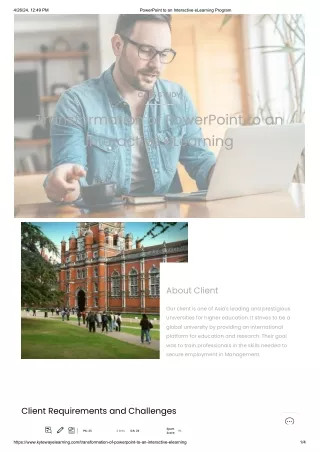 Transformation of PowerPoint to an Interactive eLearning