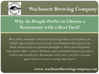 Brewery near me - Wachusett Brewing Company
