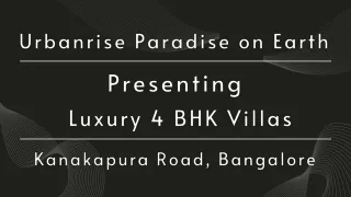 Urbanrise Paradise on Earth - Where Luxury Villas Reach New Heights