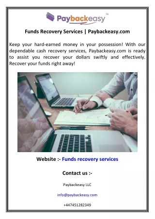 Funds Recovery Services   Paybackeasy.com