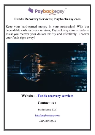 Funds Recovery Services   Paybackeasy.com