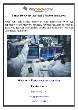 Funds Recovery Services   Paybackeasy.com