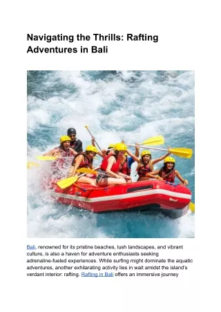 Navigating the Thrills_ Rafting Adventures in Bali