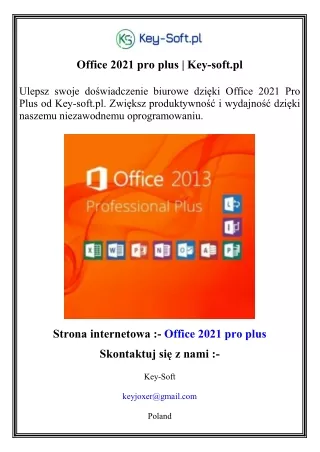 Office 2021 pro plus   Key-soft.pl