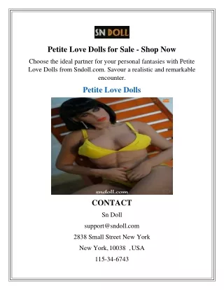 Petite Love Dolls for Sale  Shop Now