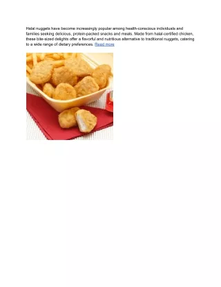 Halal Nuggets_ A Healthy and Tasty Alternative for Everyone